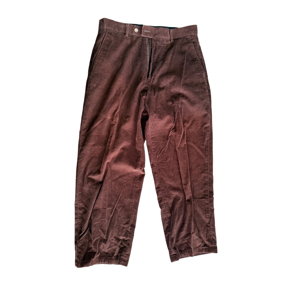 Grant Thomas Corduroy Pants Brown Straight Leg Dark Academia Grunge Mens 32x30